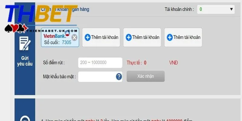 Khi rút tiền Thienhabet, cần quan tâm đến những điểm nào?